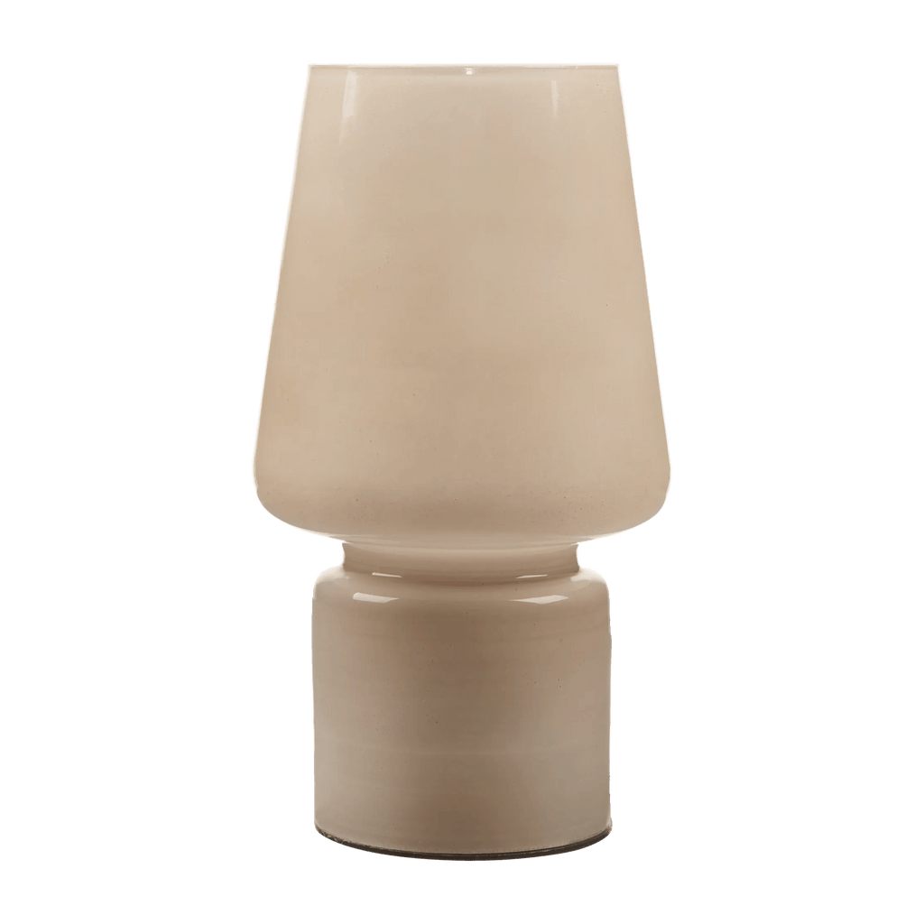 Beige Glass Table Lamp
