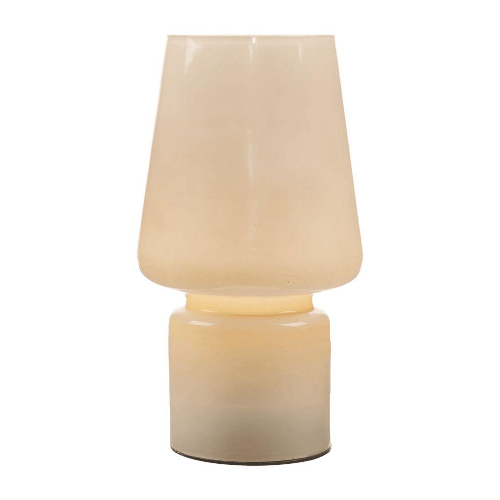 Beige Glass Table Lamp