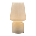 Beige Glass Table Lamp