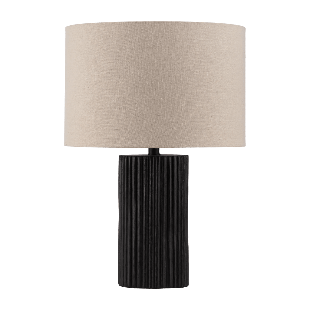 Black Wood Table Lamp