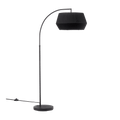 Metal Floor Lamp with Black Shade