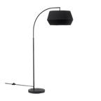 Metal Floor Lamp with Black Shade