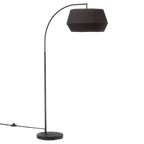 Metal Floor Lamp with Black Shade