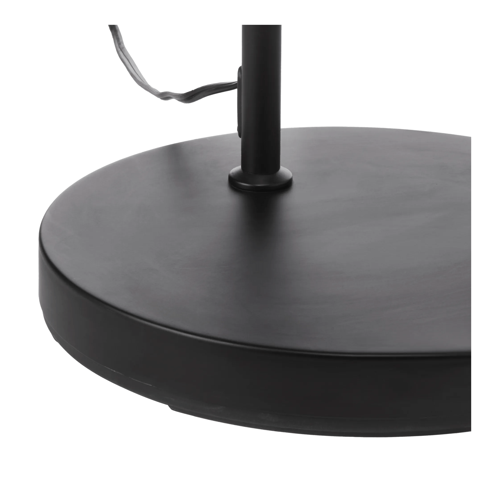 Metal Floor Lamp with Black Shade