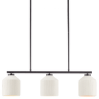 3-Bulb Metal and Ceramic Ceiling Lamp