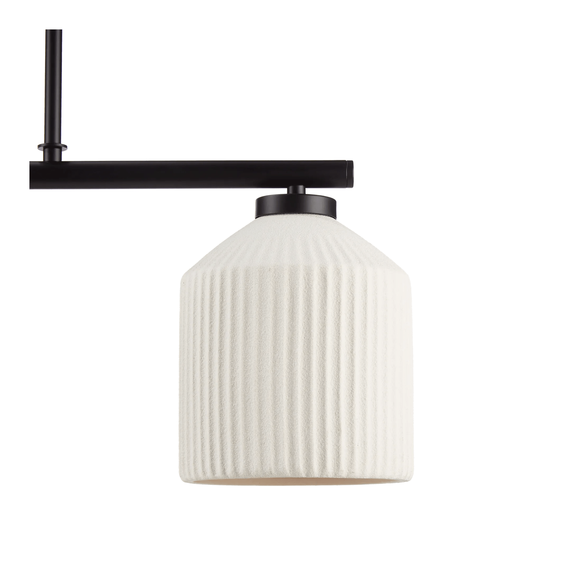 3-Bulb Metal and Ceramic Ceiling Lamp