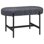 Fabric and Metal Bench