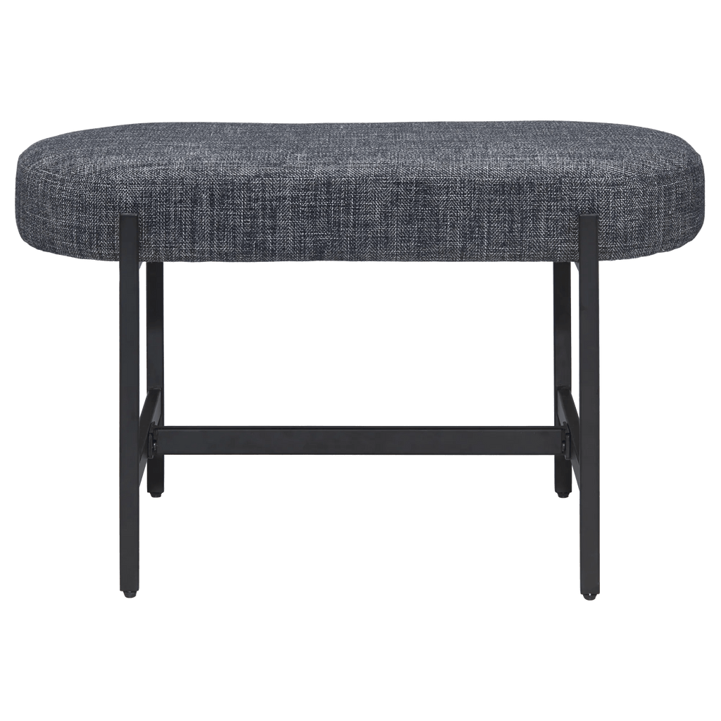 Fabric and Metal Bench