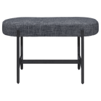 Fabric and Metal Bench