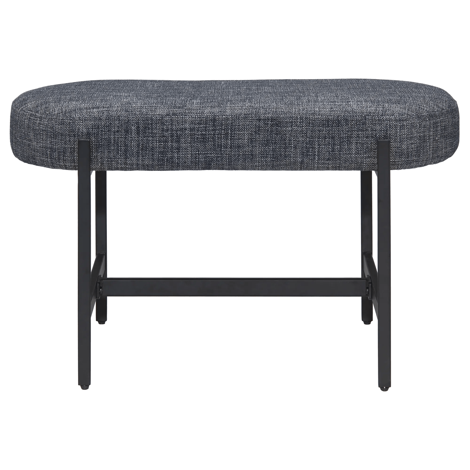 Fabric and Metal Bench