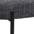 Fabric and Metal Bench