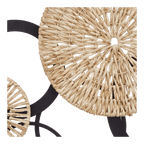 Rattan and Metal Circles Wall Art