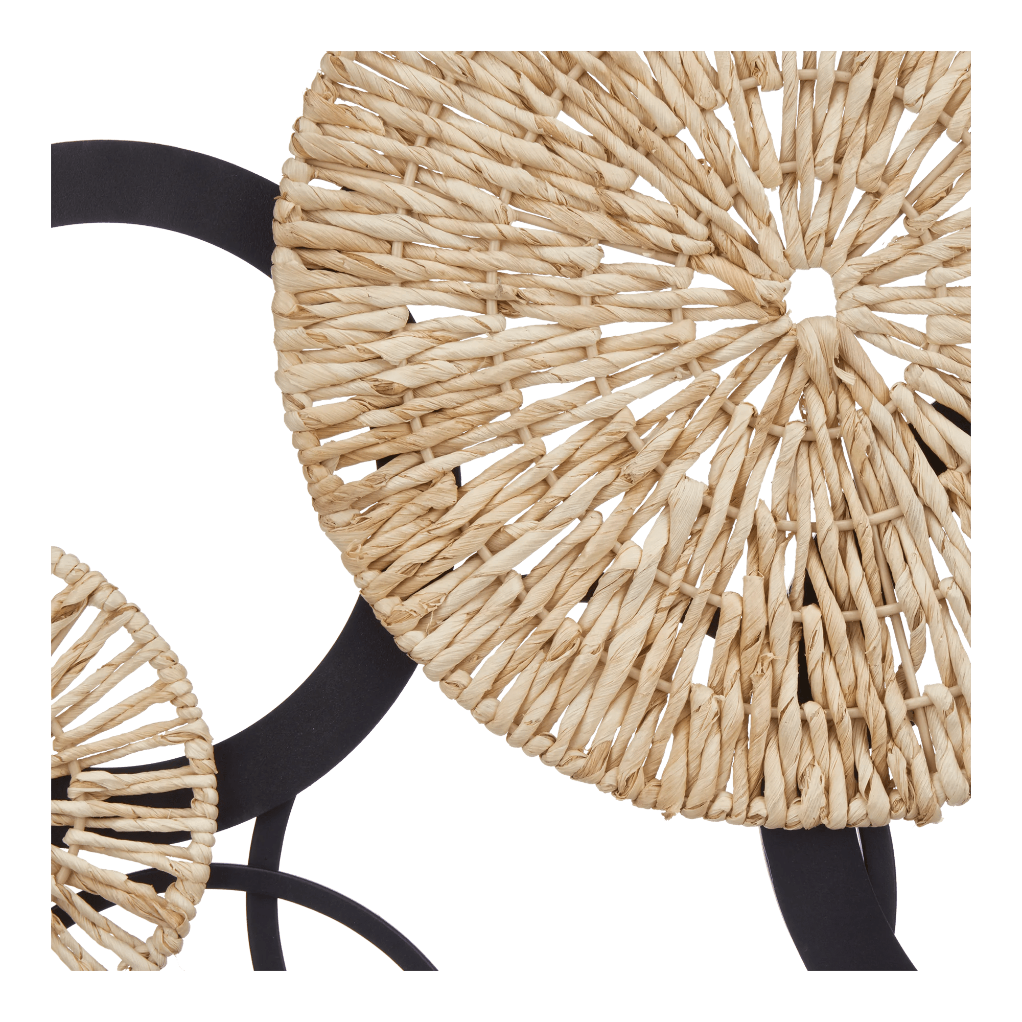 Rattan and Metal Circles Wall Art