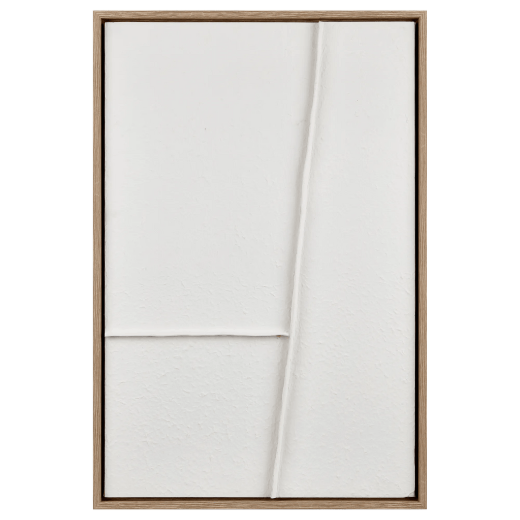 White Abstract Framed Art