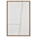 White Abstract Framed Art