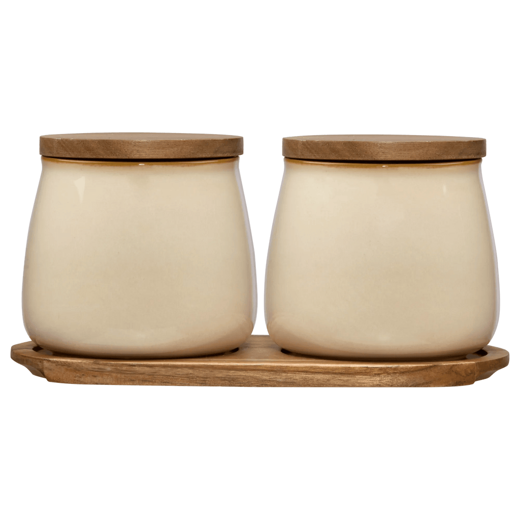 Set of 2 Ceramic Jar