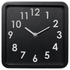 Black And White Square Clock