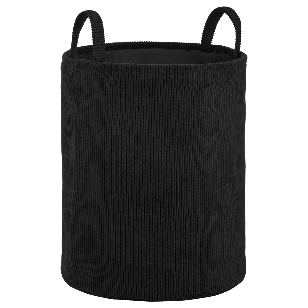 Black Corduroy Hamper