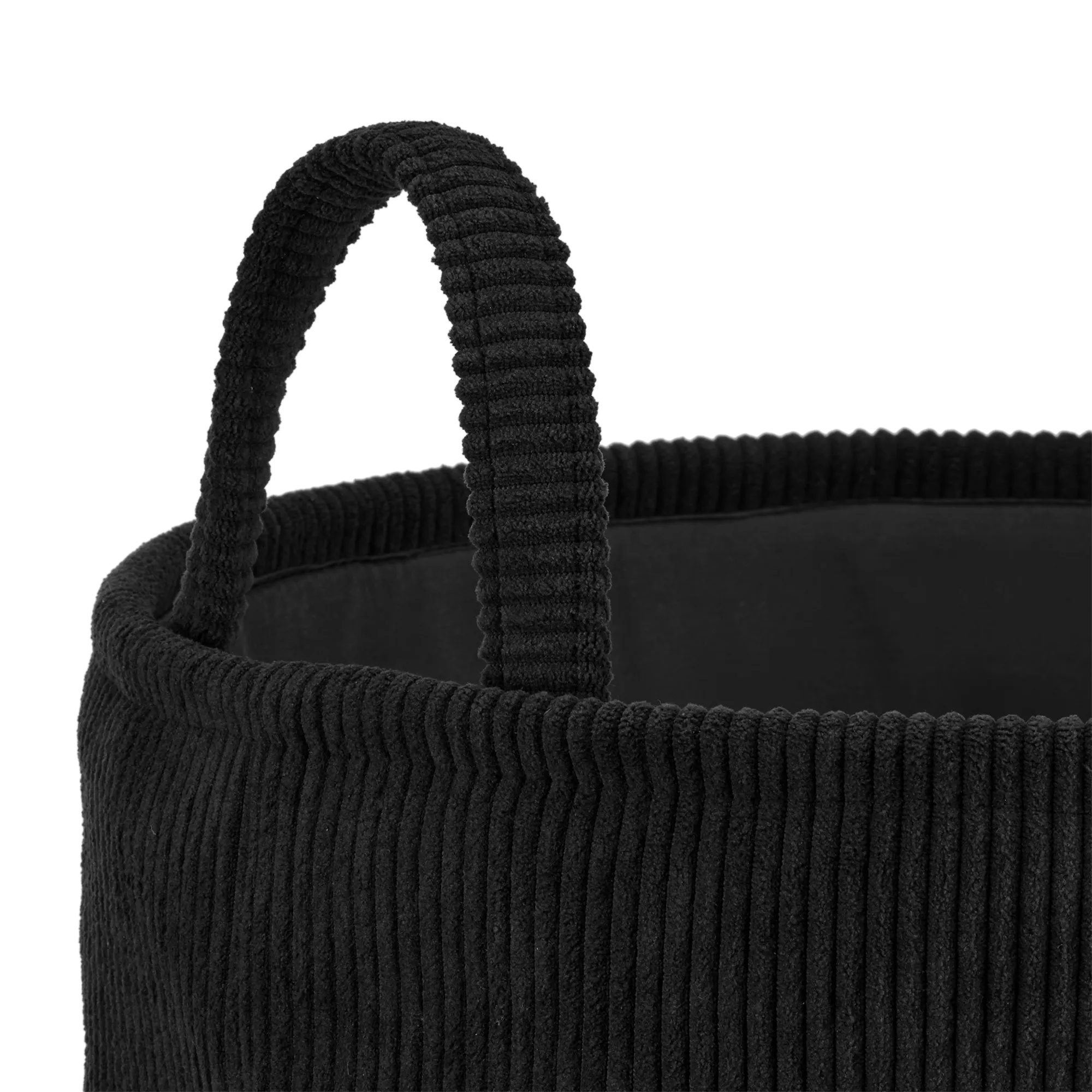 Black Corduroy Hamper