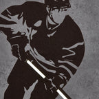 Hockey Player LED Wall art