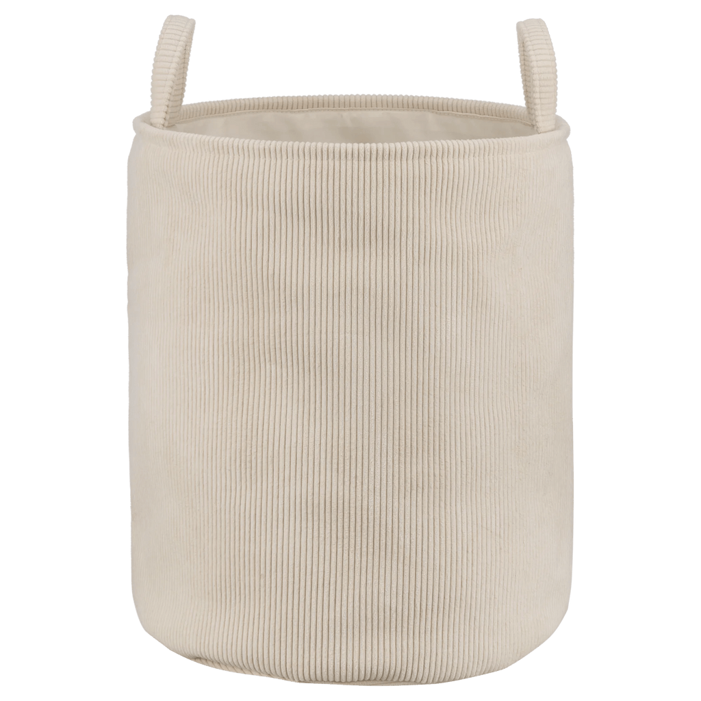 Beige Corduroy Hamper