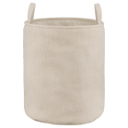Beige Corduroy Hamper
