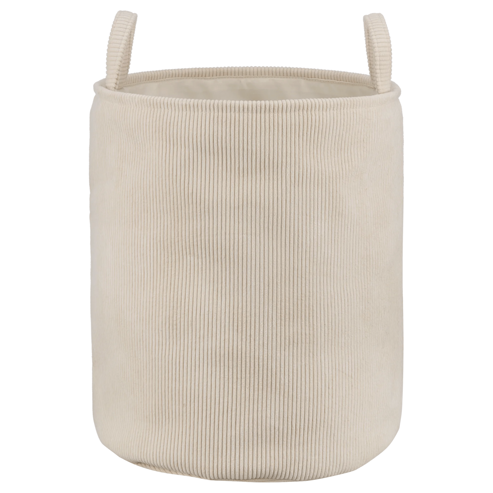 Beige Corduroy Hamper