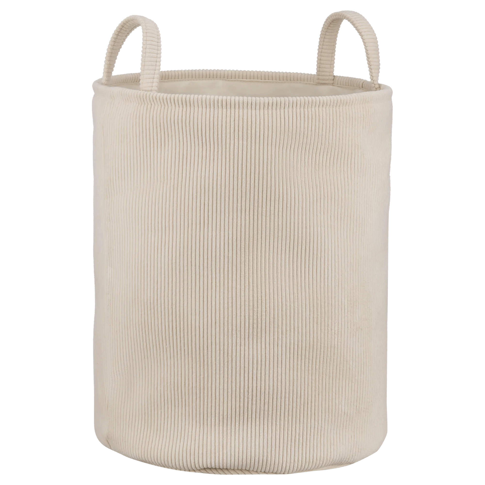 Beige Corduroy Hamper