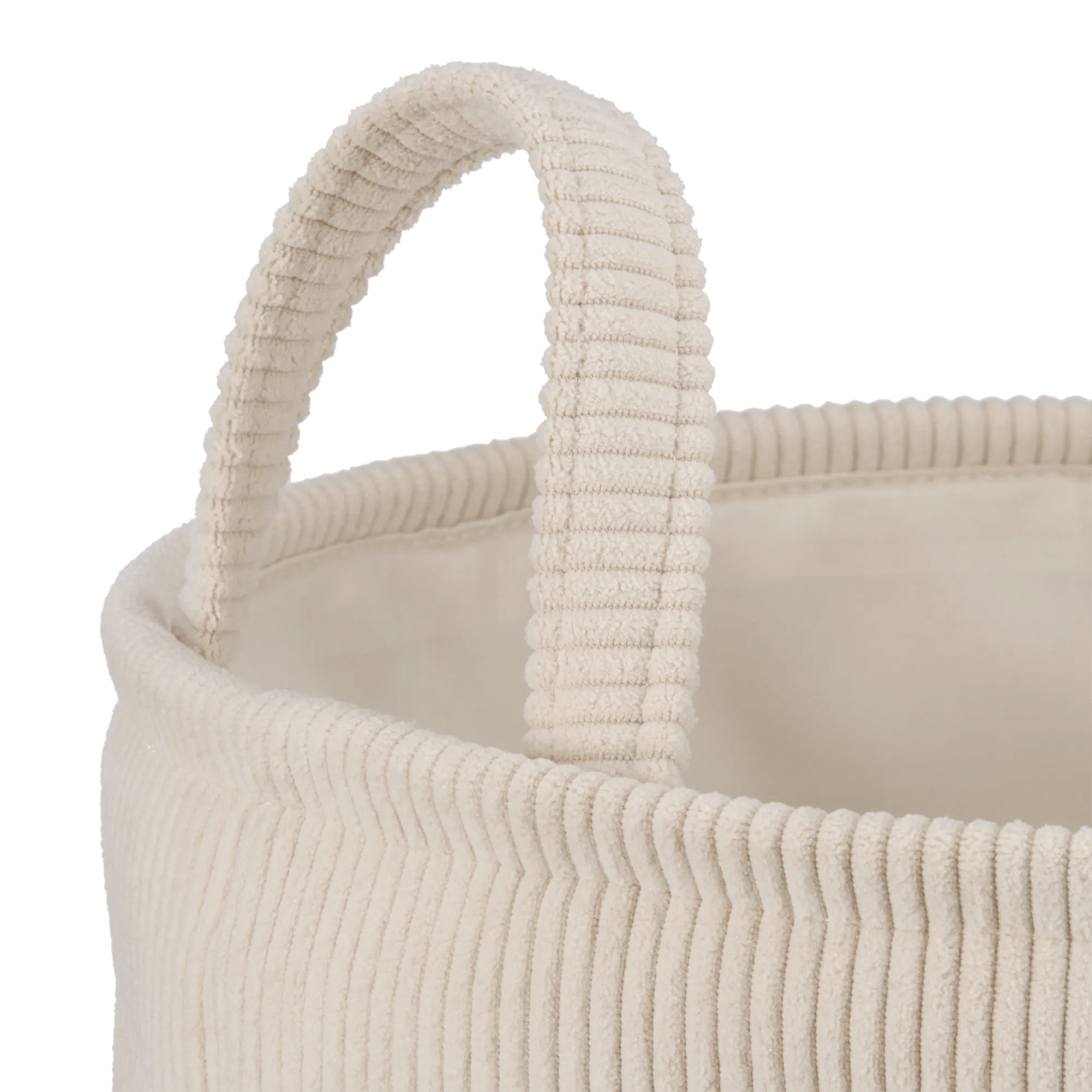Beige Corduroy Hamper