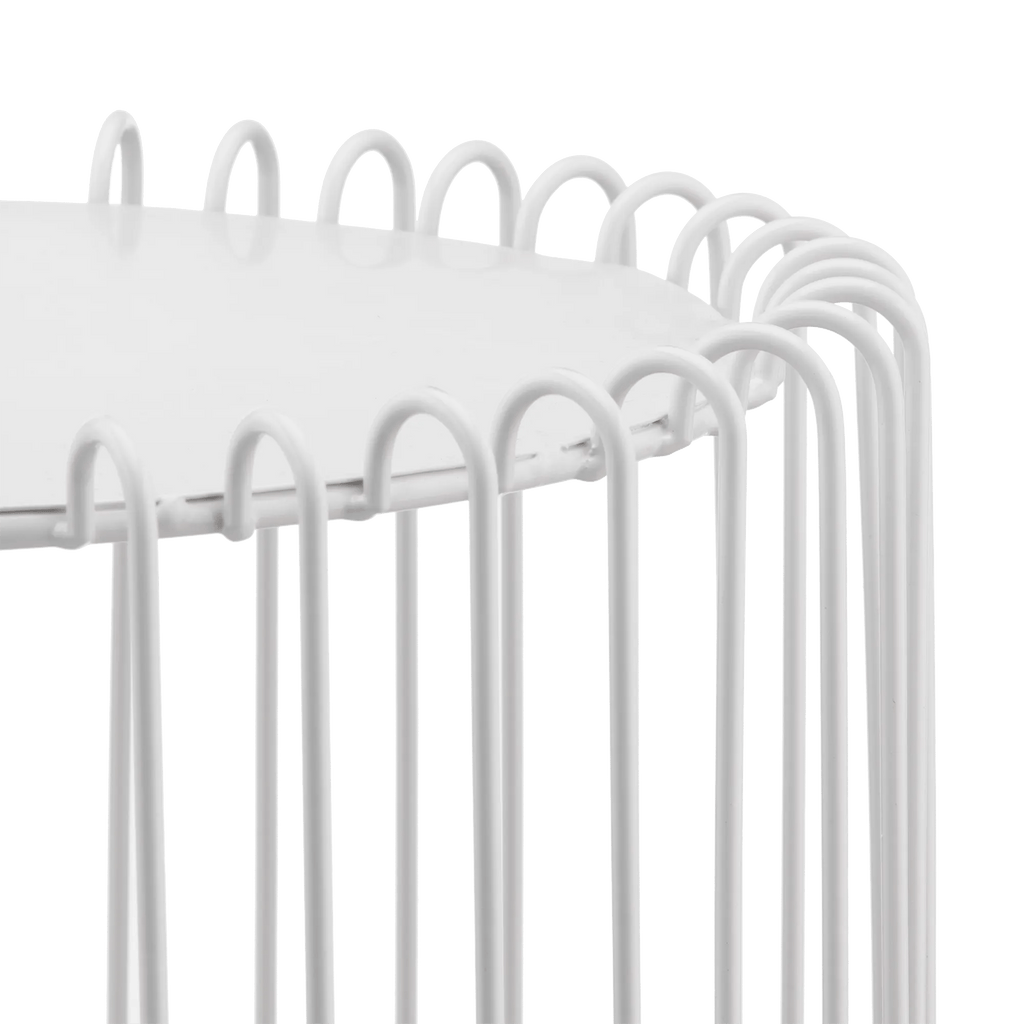 White Wire Side Table