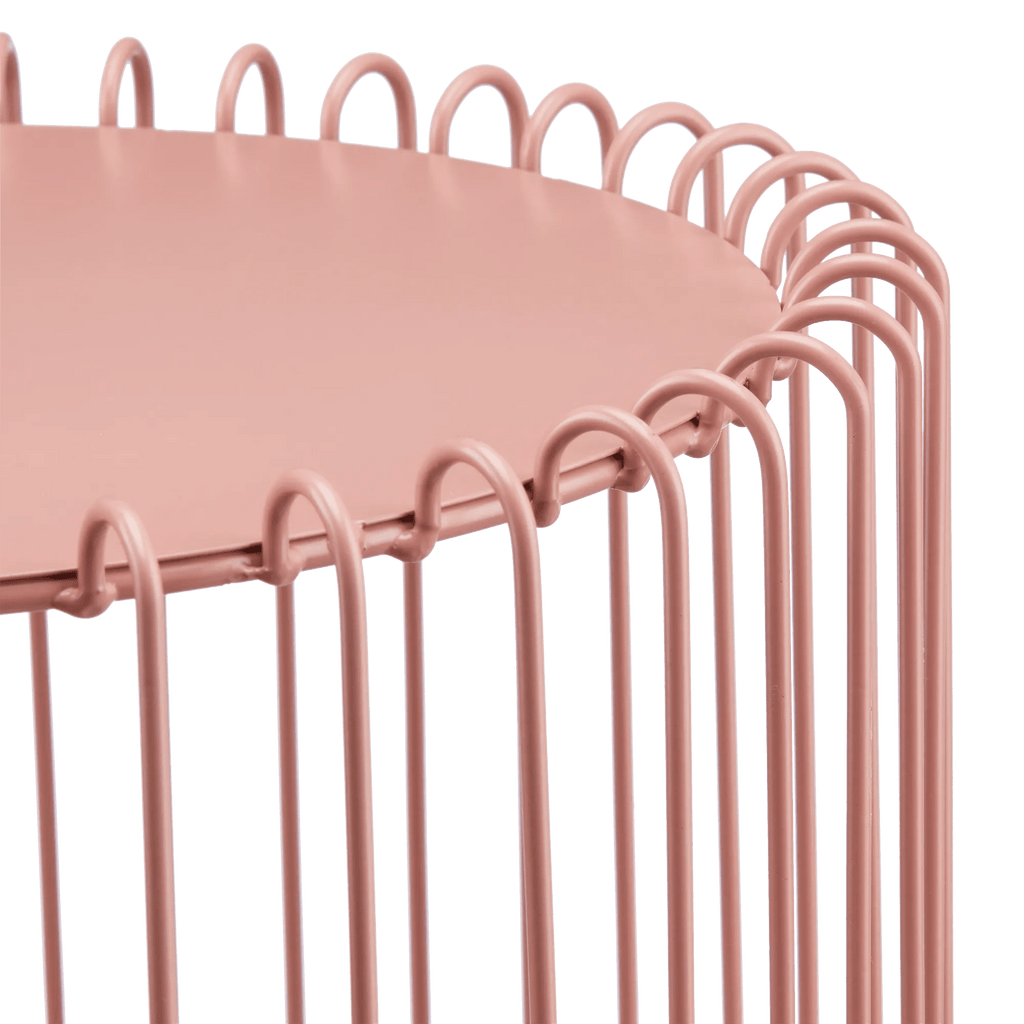 Pink Wire Side Table