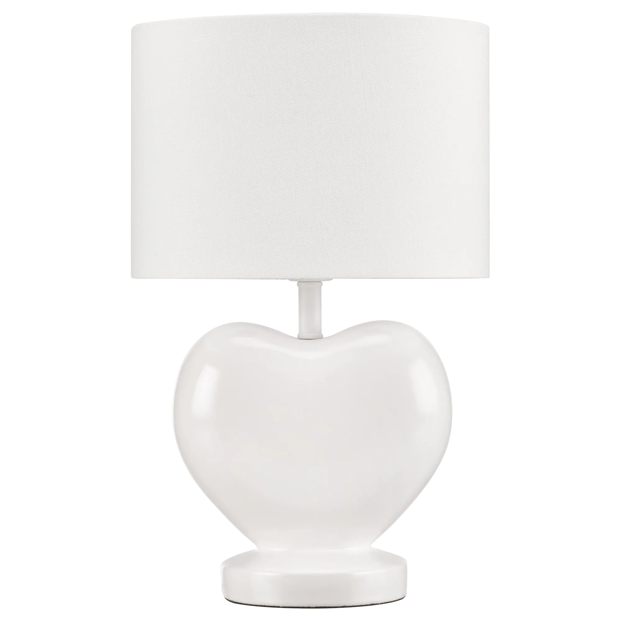 White Heart Shaped Table Lamp