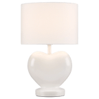 White Heart Shaped Table Lamp