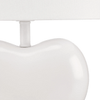 White Heart Shaped Table Lamp