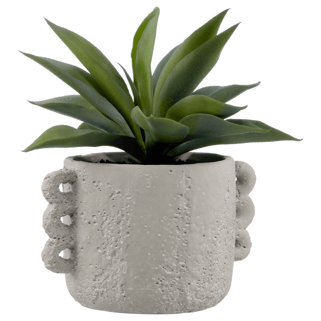 Artificial Aloe in Ceramic Pot