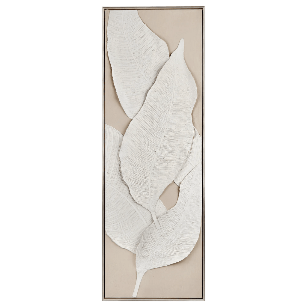 3D Leaves Framed Oil Painting