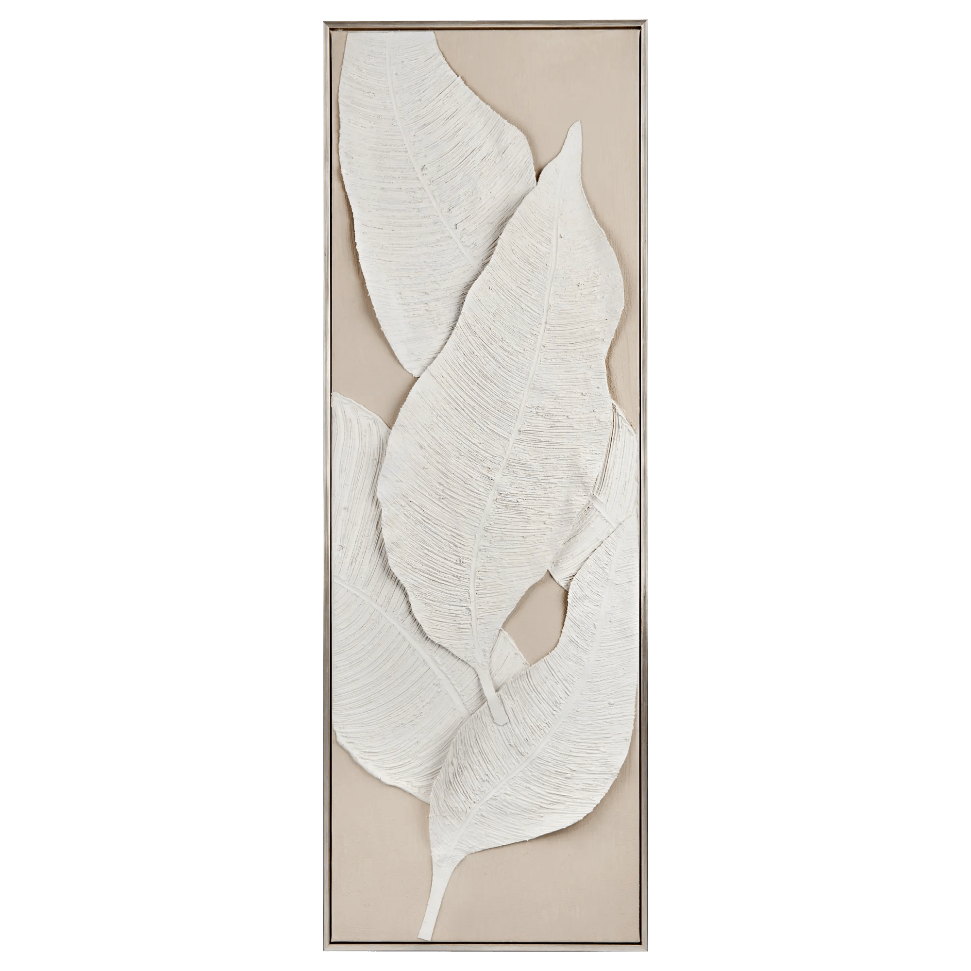 3D Leaves Framed Oil Painting