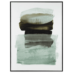 Gel-Embellished Minimalist Green Canvas