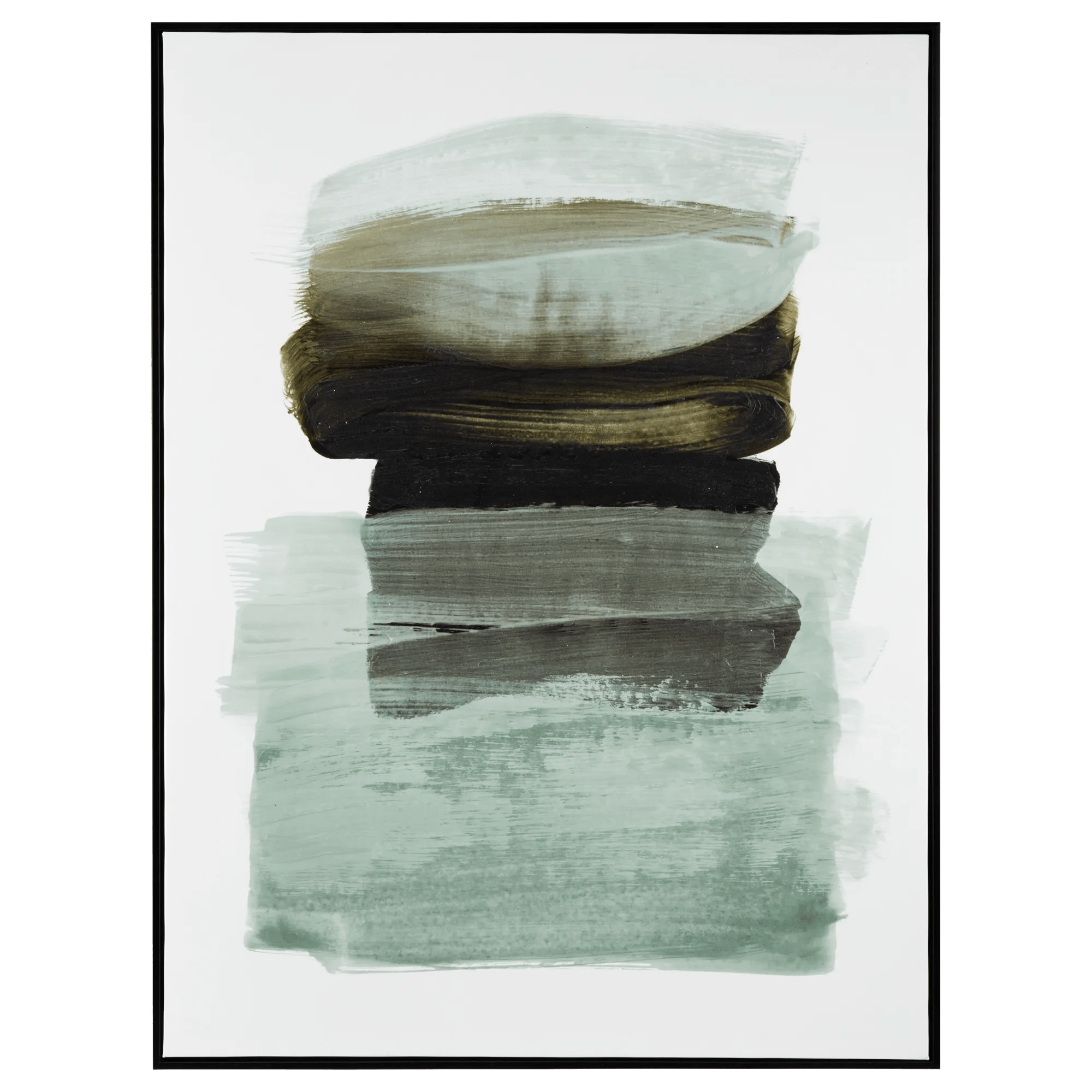 Gel-Embellished Minimalist Green Canvas