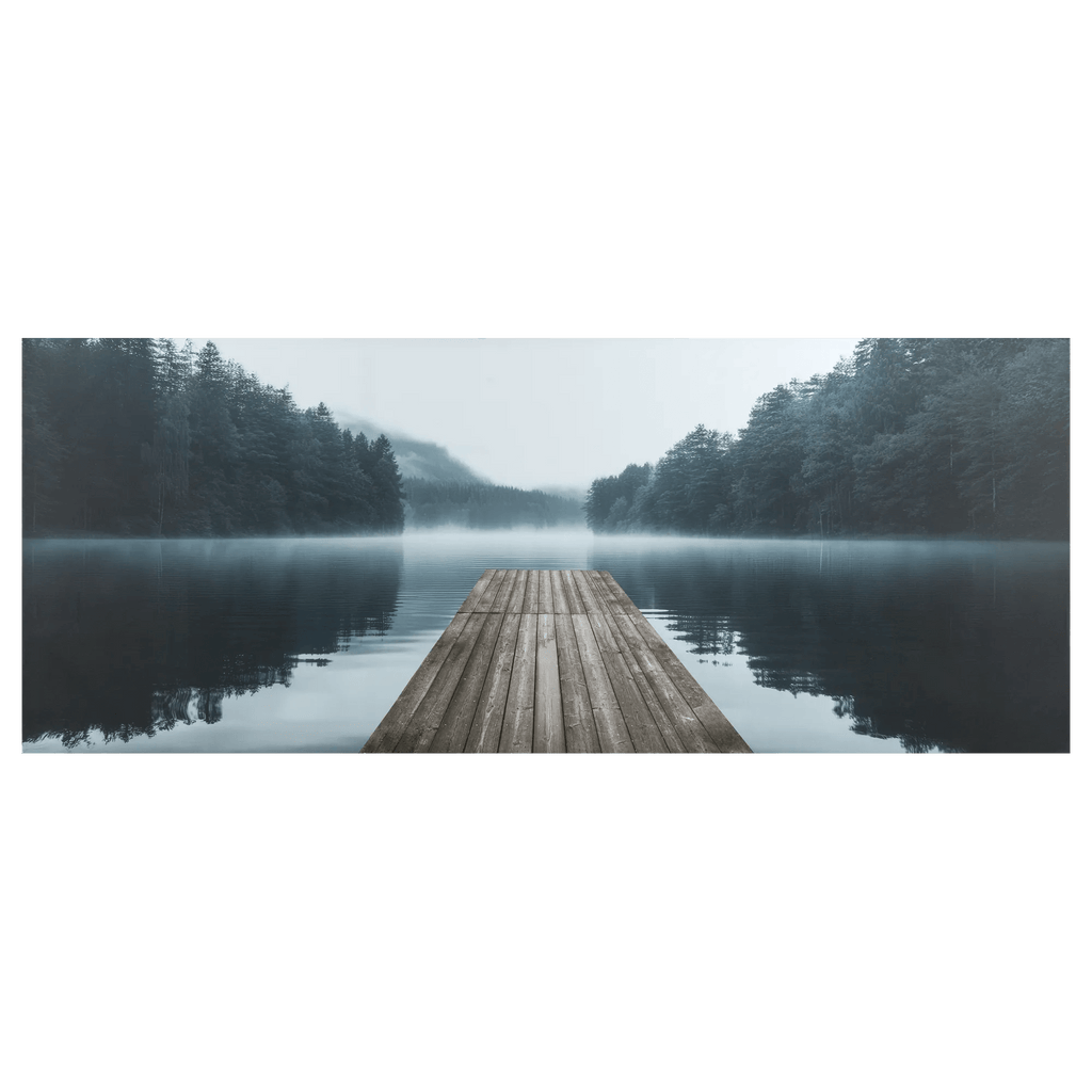 Dock on Lake Printed Canvas