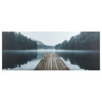 Dock on Lake Printed Canvas