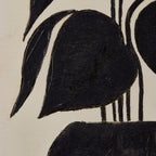 Black Leaf in a Vase Framed Art