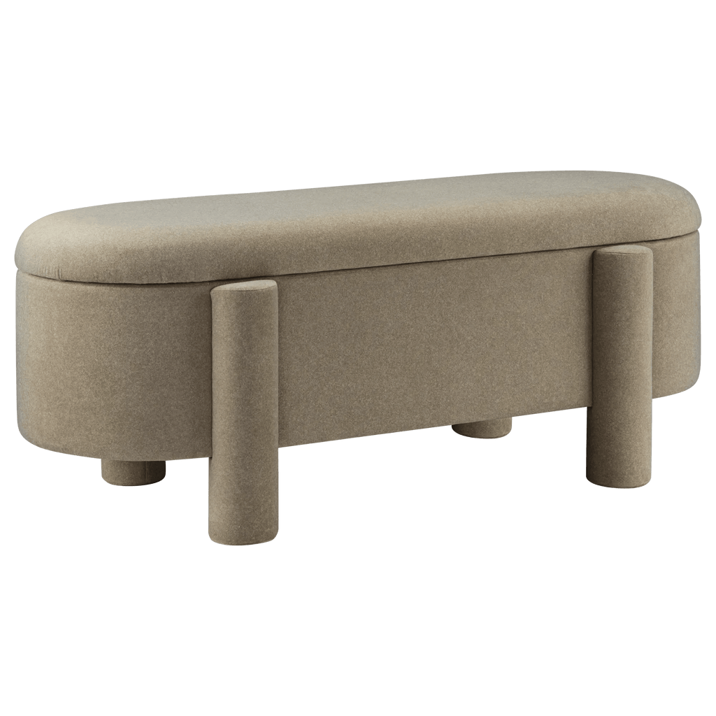 Fabric Ottoman with Storage