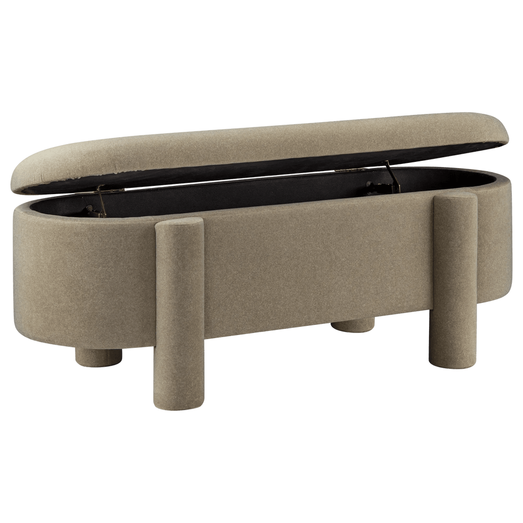 Fabric Ottoman with Storage