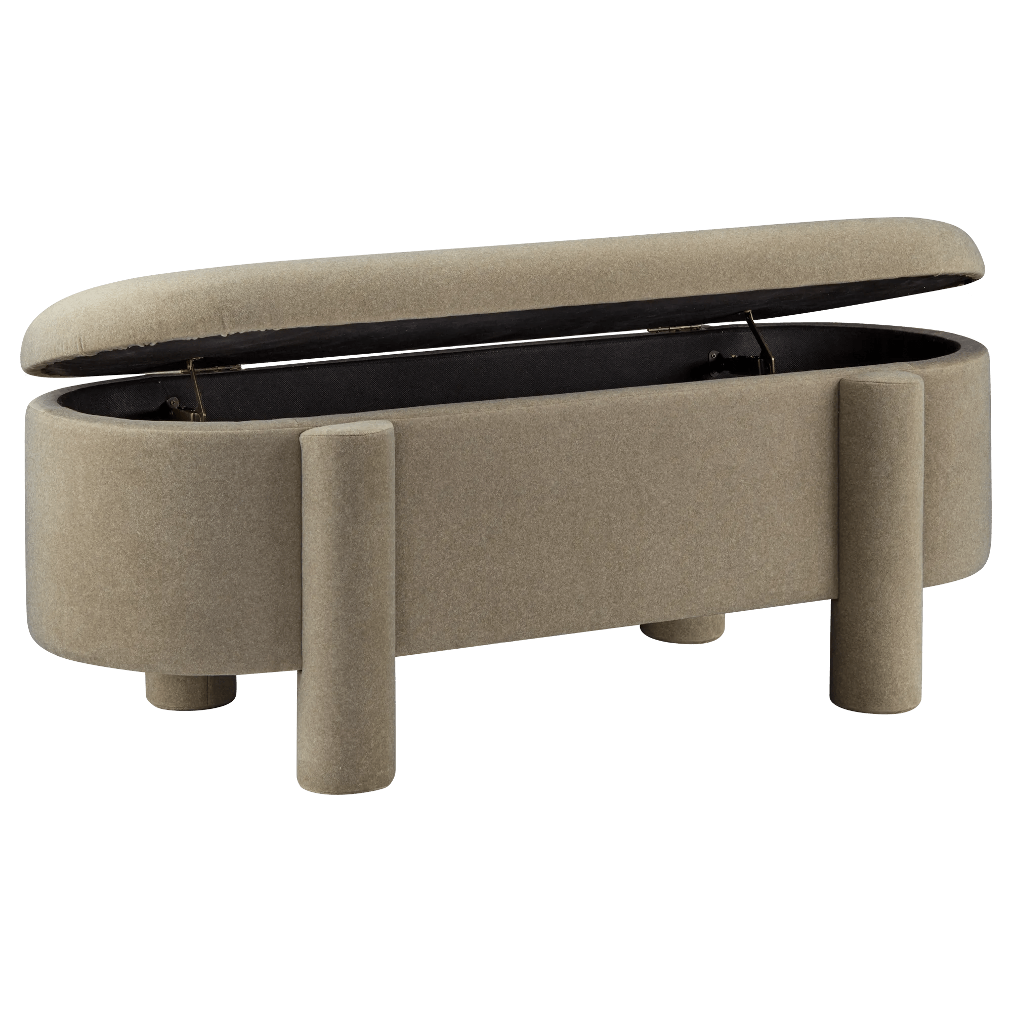 Fabric Ottoman with Storage
