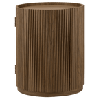 Walnut Side Table with Hidden Storage