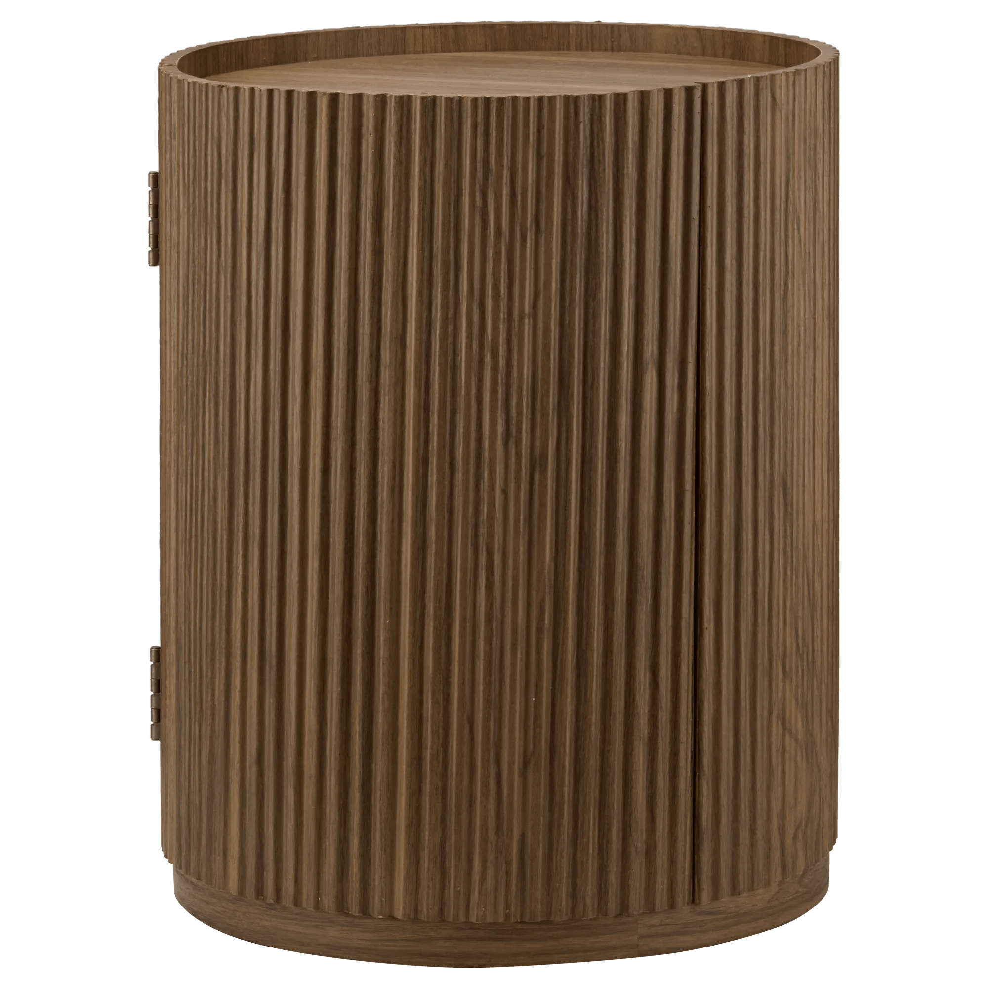 Walnut Side Table with Hidden Storage