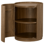 Walnut Side Table with Hidden Storage