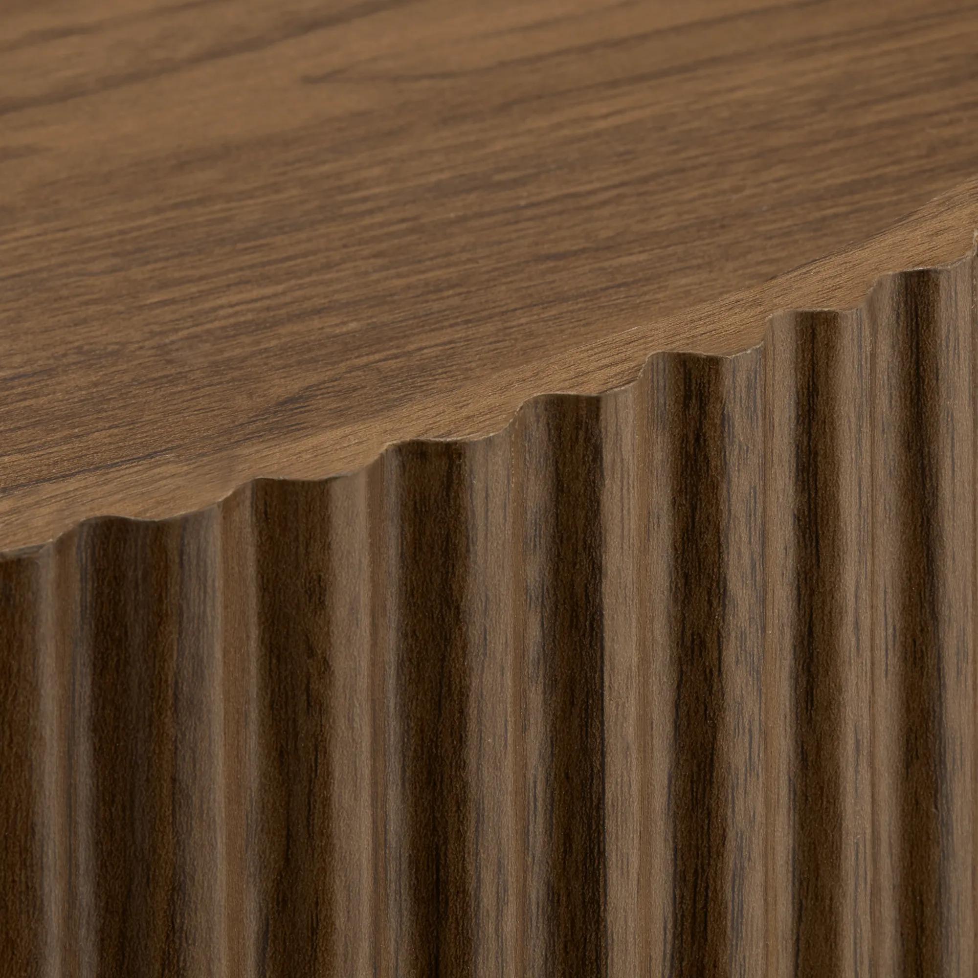 Walnut Side Table with Hidden Storage