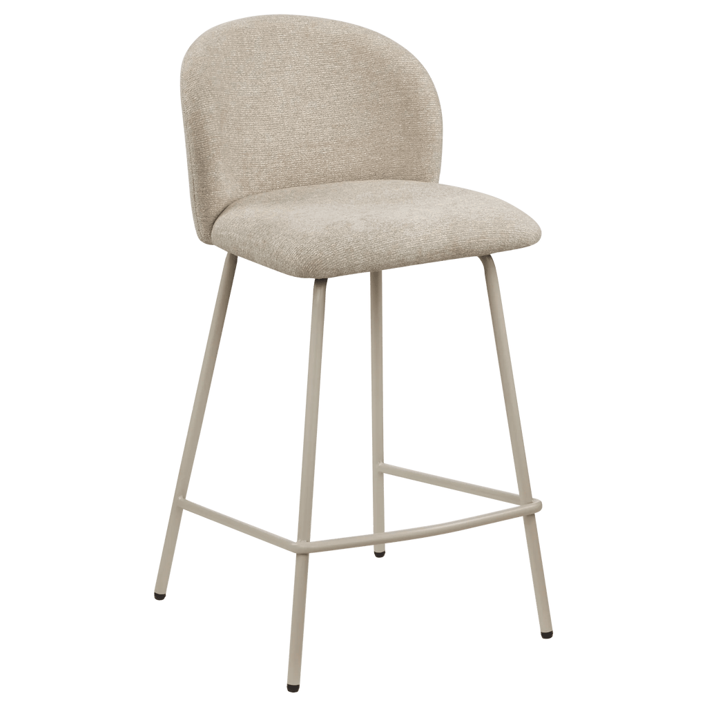 Fabric and Metal Bar Stool